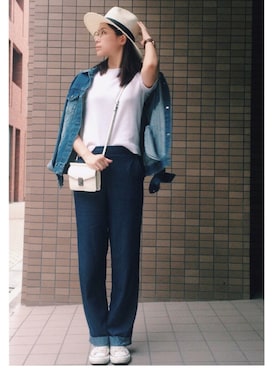 「アイテム（腕時計）」を使った、岩谷 英里子さん（レディース・169cm・20代）の春コーディネート