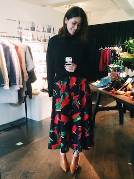 「ガウチョパンツ」｜岩谷 英里子さん（レディース・169cm）の夏コーディネート