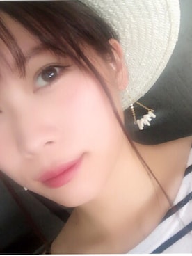 「赤リップ」｜岩谷 英里子さん（レディース・169cm）の夏コーディネート