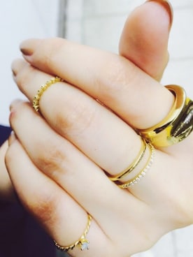 「ゴールドアクセ」｜岩谷 英里子さん（レディース・169cm）の夏コーディネート