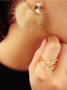 「リング」｜岩谷 英里子さん（レディース・169cm）の冬コーディネート