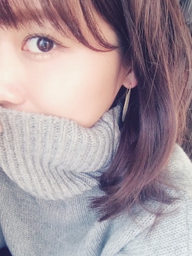 「Ameri（アメリ）のアイテム」を使った、岩谷 英里子さん（レディース・169cm）の冬コーディネート