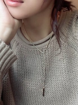 「ゴールドアクセ」｜岩谷 英里子さん（レディース・169cm）の冬コーディネート