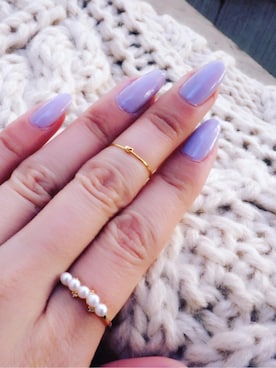 「アイテム（リング）」を使った、岩谷 英里子さん（レディース・169cm）の冬コーディネート