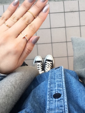 「アイテム（リング）」を使った、岩谷 英里子さん（レディース・169cm）の冬コーディネート