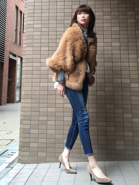 「Rodeo Crowns（ロデオクラウンズ）のアイテム」を使った、岩谷 英里子さん（レディース・169cm）の春コーディネート