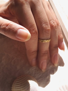 「アイテム（リング）」を使った、岩谷 英里子さん（レディース・169cm）の春コーディネート