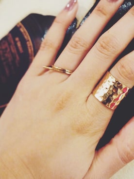 「アイテム（リング）」を使った、岩谷 英里子さん（レディース・169cm）の春コーディネート