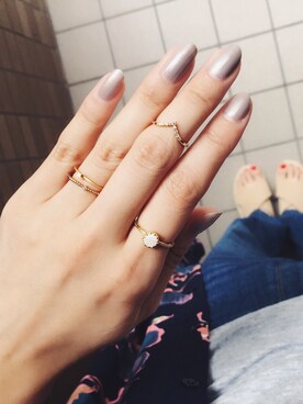 「アイテム（リング）」を使った、岩谷 英里子さん（レディース・169cm）の夏コーディネート