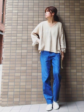 「アイテム（ブレスレット）」を使った、岩谷 英里子さん（レディース・169cm）の夏コーディネート