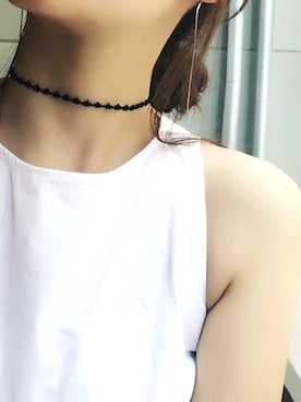 「アイテム（ピアス（両耳用））」を使った、岩谷 英里子さん（レディース・169cm）の夏コーディネート