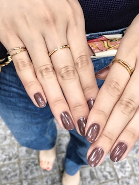 「セルフネイル」｜岩谷 英里子さん（レディース・169cm）の秋コーディネート