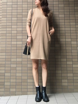 「STYLE DELI（スタイルデリ）のアイテム」を使った、岩谷 英里子さん（レディース・169cm）の秋コーディネート