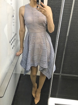 「アイテム（リング）」を使った、岩谷 英里子さん（レディース・169cm）の冬コーディネート