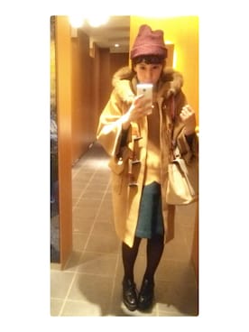 「Kaon（カオン）のアイテム（ジャケット/アウター）」を使った、humiさん（レディース・160cm）の冬コーディネート