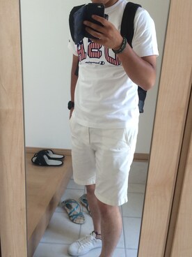 「CRUCIANI（クルチアーニ）のアイテム（アクセサリー）」を使った、ヒロさん（メンズ・175cm）の夏コーディネート