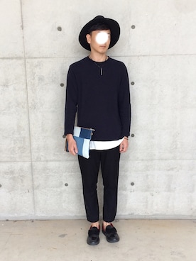 「WORLD BASICS（ワールドベーシックス）のアイテム」を使った、ポチョムキンさん（メンズ・171cm）の秋コーディネート