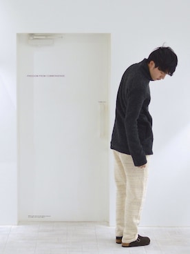 「WhoWhat（フーワット）のアイテム（トップス）」を使った、iguchi_ffcさん（メンズ・171cm）の冬コーディネート