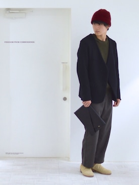 「semoh（セモー）のアイテム」を使った、iguchi_ffcさん（メンズ・171cm）の冬コーディネート