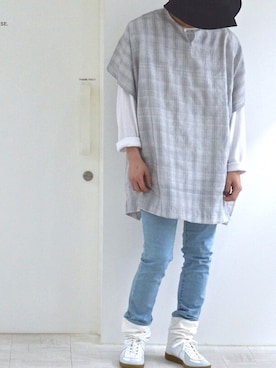 「WhoWhat（フーワット）のアイテム（パンツ）」を使った、iguchi_ffcさん（メンズ・171cm）の春コーディネート