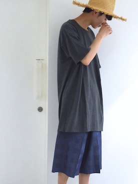 「URU（ウル）のアイテム（パンツ）」を使った、iguchi_ffcさん（メンズ・171cm）の春コーディネート