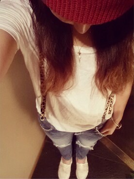 「Ungrid（アングリッド）のアイテム（サスペンダー）」を使った、K.forestさん（レディース・162cm）の夏コーディネート