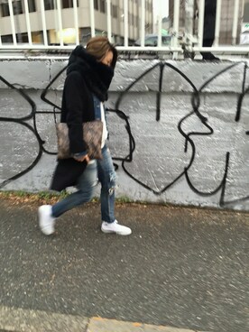 「SHEL’TTER（シェルター）のアイテム（パンツ）」を使った、K.forestさん（レディース・162cm）の冬コーディネート