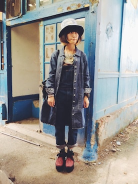 「kogosei（コーゴーセイ）のアイテム」を使った、Key Chenさん（レディース・159cm）の春コーディネート
