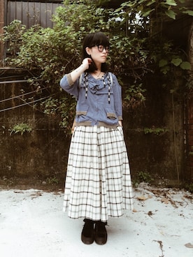「FRAPBOIS」｜「アイテム（ブーティ）」を使った、Key Chenさん（レディース・159cm）の夏コーディネート