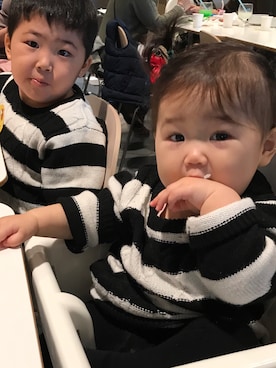 和愛Kanon さん（キッズ・70cm）の冬コーディネート