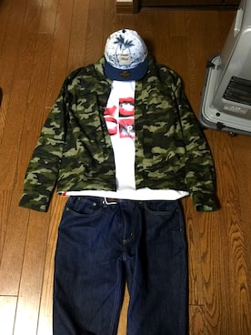 「FLIP THE SCRIPT（フリップザスクリプト）のアイテム（パンツ）」を使った、いしはらのひと。さん（メンズ・174cm）の春コーディネート