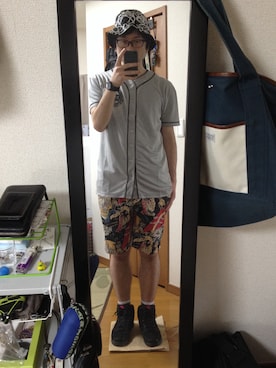 「QUENCHLOUD（クエンチラウド）のアイテム（パンツ）」を使った、イガラムさん（メンズ・178cm）の夏コーディネート