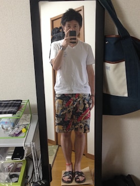 「QUENCHLOUD（クエンチラウド）のアイテム（パンツ）」を使った、イガラムさん（メンズ・178cm）の夏コーディネート