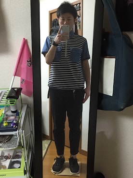 「QUENCHLOUD（クエンチラウド）のアイテム（トップス）」を使った、イガラムさん（メンズ・178cm）の秋コーディネート