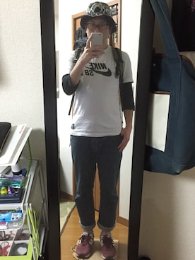 「QUENCHLOUD（クエンチラウド）のアイテム（パンツ）」を使った、イガラムさん（メンズ・178cm）の秋コーディネート
