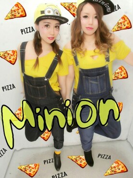 「ミニオンズ」｜「アイテム（サロペット/オーバーオール）」を使った、( ˙灬˙ )ℳ﻿anaさん（レディース・159cm）の秋コーディネート