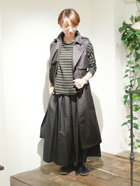「JOURNAL STANDARD LUXE（ジャーナルスタンダード　ラックス）のアイテム（ジャケット/アウター）」を使った、luxe銀座店スタッフさん（レディース・160cm）の秋コーディネート