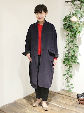 「JOURNAL STANDARD LUXE（ジャーナルスタンダード　ラックス）のアイテム（ジャケット/アウター）」を使った、luxe銀座店スタッフさん（レディース・162cm）の冬コーディネート