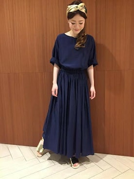 「Noble（ノーブル）の【CAROLYN COLBY】チョーカーネックレス◆（チョーカー）」を使った、Noble天神ビオロ店スタッフさん（レディース・163cm）の冬コーディネート