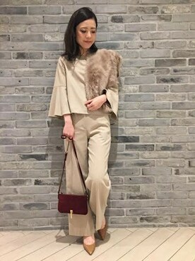 Noble天神ビオロ店スタッフさん（レディース・163cm）の秋コーディネート