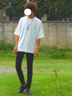 「Dr. Martens（ドクターマーチン）のDr.Martens (ドクターマーチン)/1461 3EYE GIBSON SHOES（その他シューズ）」を使った、shunさん（メンズ・173cm）の夏コーディネート