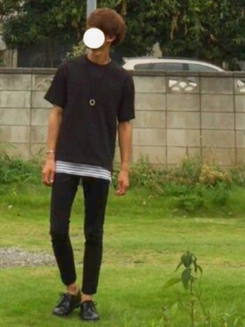 「Dr. Martens（ドクターマーチン）のDr.Martens (ドクターマーチン)/1461 3EYE GIBSON SHOES（その他シューズ）」を使った、shunさん（メンズ・173cm）の夏コーディネート