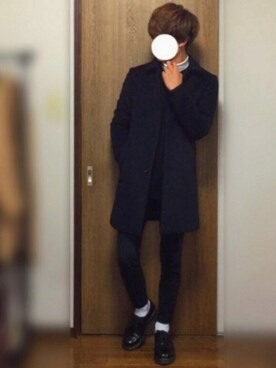 「Dr. Martens（ドクターマーチン）のDr.Martens (ドクターマーチン)/1461 3EYE GIBSON SHOES（その他シューズ）」を使った、shunさん（メンズ・173cm）の秋コーディネート