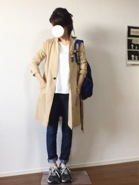 「note et silence （ノートエシロンス）のアイテム（ジャケット/アウター）」を使った、hachinocoさん（レディース・152cm）の秋コーディネート