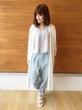 「マムジーンズ」｜あさみさん（レディース・157cm）の春コーディネート