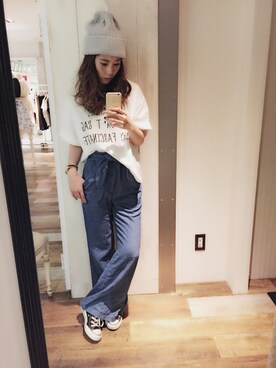 「FROMFIRST musee（フロムファーストミュゼ）のアイテム（トップス）」を使った、HAZUKIさん（レディース・158cm）の夏コーディネート