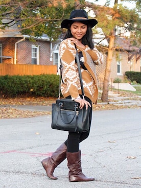 「Target（ターゲット）のアイテム（帽子）」を使った、abrilyyさん（レディース・157cm）の冬コーディネート