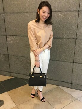 「Noble（ノーブル）の【CAROLYN COLBY】チョーカーネックレス◆（チョーカー）」を使った、accoさん（レディース・163cm）の春コーディネート