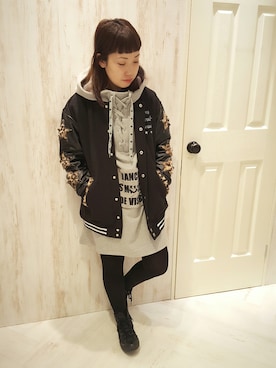 「WORLDWIDELOVE!」｜UKIさん（レディース・155cm）の冬コーディネート