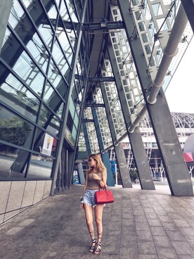 「STEVE MADDEN（スティーブマデン）のアイテム（その他シューズ）」を使った、Linda Lindaさん（レディース・158cm）の夏コーディネート